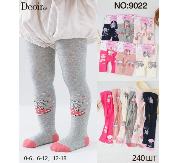 Колготи для немовлят 12 шт (0-18 міс) бавовна KiE_9022