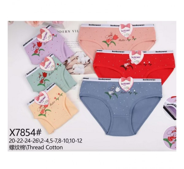 Труси дитячі 12 шт (2-12 років) рубчик KiE_X7854