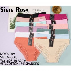 Труси жіночі 12 шт (M-XL) рубчик KiE_QC909