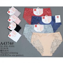 Труси жіночі 12 шт (1-3XL) нейлон KiE_A4374