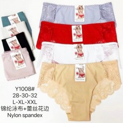Труси жіночі 12 шт (L-2XL) нейлон KiE_Y1008
