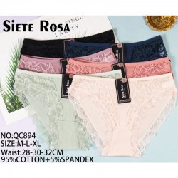 Труси жіночі 12 шт (M-XL) рубчик KiE_QC894