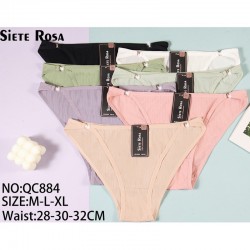 Труси жіночі 12 шт (M-XL) рубчик KiE_QC884