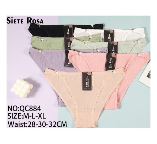 Труси жіночі 12 шт (M-XL) рубчик KiE_QC884