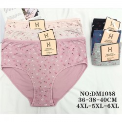 Труси жіночі 12 шт (4-6XL) коттон KiE_DM1058