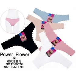 Стрінги жіночі 24 шт (S-XL) рубчик KiE_F60052