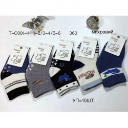 Шкарпетки дитячі 10 шт (1-6 років) махра KiE_T-C001-1