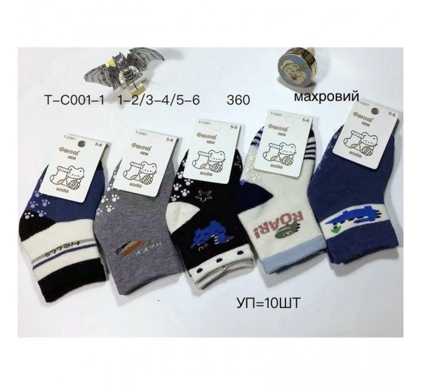 Шкарпетки дитячі 10 шт (1-6 років) махра KiE_T-C001-1