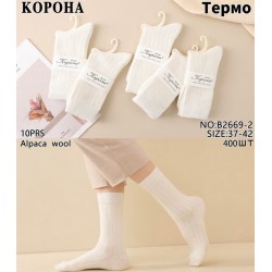 Шкарпетки жіночі 10 шт (37-42 р) вовна KiE_B2669-2