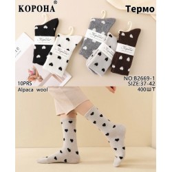 Шкарпетки жіночі 10 шт (37-42 р) вовна KiE_B2669-1