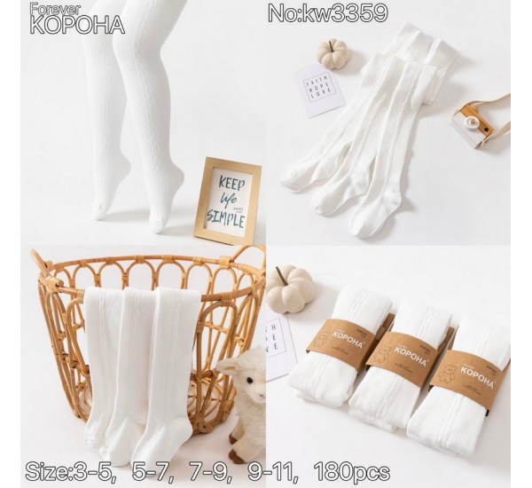 Колготи дитячі, коттон 24 шт (3-11 років) KiE_KW3359