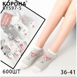 Носки женские, коттон 10 шт (36-41 р) KiE_BY597-5