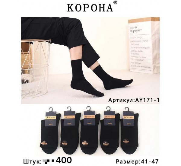 Шкарпетки чоловічі, коттон 10 шт (41-47 р) KiE_AY171-1