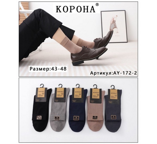 Шкарпетки чоловічі, коттон 10 шт (43-48 р) KiE_AY-172-2