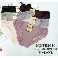 Труси жіночі, поліестер 12 шт (M-XL) KiE_YB2040