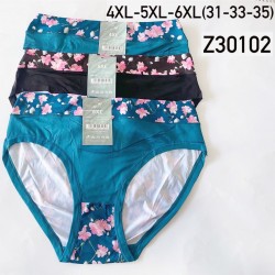 Трусы женские 12 шт (4-6XL) бамбук KiE_Z30102a