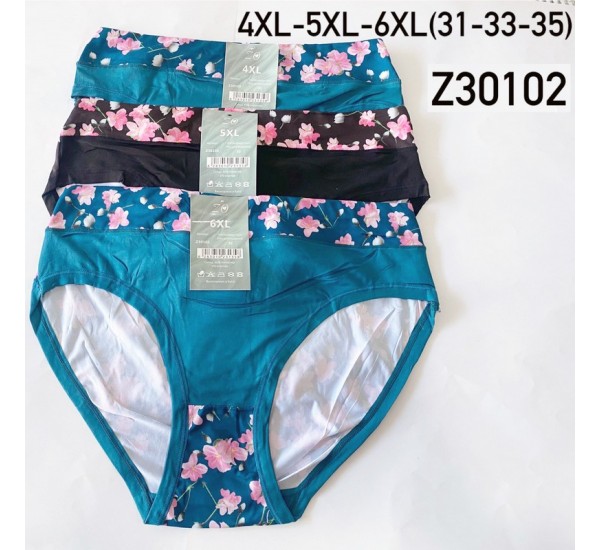 Трусы женские 12 шт (4-6XL) бамбук KiE_Z30102a