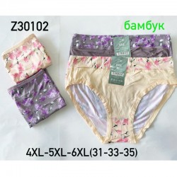 Трусы женские 12 шт (4-6XL) бамбук KiE_Z30102c
