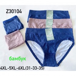 Труси жіночі 12 шт (4-6XL) бамбук KiE_Z30104b