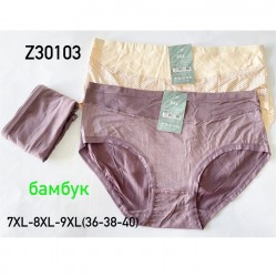 Труси жіночі 12 шт (7-9XL) бамбук KiE_Z30103c