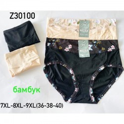 Труси жіночі 12 шт (7-9XL) бамбук KiE_Z30100a
