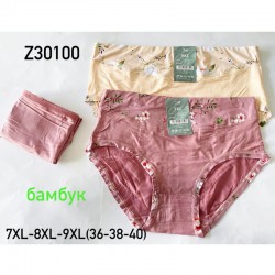 Труси жіночі 12 шт (7-9XL) бамбук KiE_Z30100b