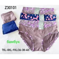 Труси жіночі 12 шт (7-9XL) бамбук KiE_Z30101a