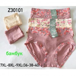 Труси жіночі 12 шт (7-9XL) бамбук KiE_Z30101b