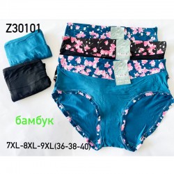 Труси жіночі 12 шт (7-9XL) бамбук KiE_Z30101c