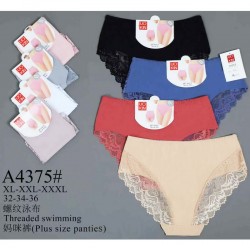 Труси жіночі батал 12 шт (1-3XL) поліестер KiE_A4375