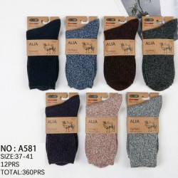 Шкарпетки жіночі 12 шт (37-41 р) вовна KiE_A581