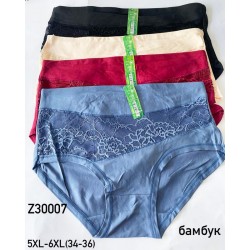 Труси жіночі 12 шт (5-6XL) бамбук KiE_Z30007