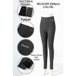 Лосини жіночі 6 шт (L-2XL) рубчик/хутро KiE_A5249-3