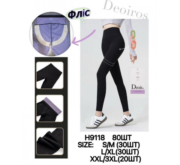 Лосини жіночі 8 шт (S-3XL) фліс KiE_H9118