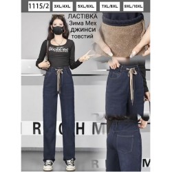 Джинси жіночі 4 шт (3-10XL) джинс/хутро KiE_1115/2