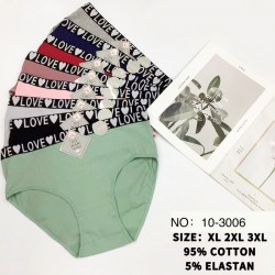 Труси жіночі батал 12 шт (1-3XL) рубчик KiE_10-3014