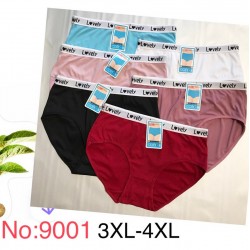 Труси жіночі батал 12 шт (3-4XL) рубчик KiE_9001