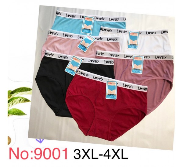 Труси жіночі батал 12 шт (3-4XL) рубчик KiE_9001