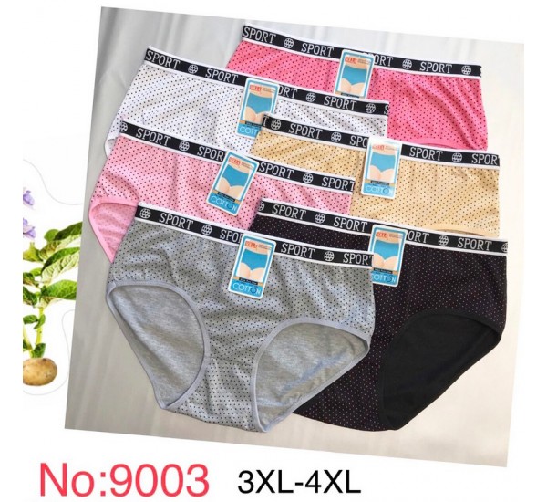 Труси жіночі батал 12 шт (3-4XL) рубчик KiE_9003