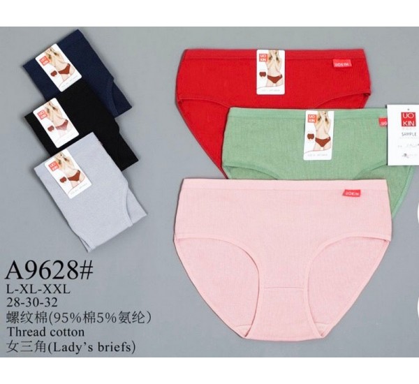 Трусы женские 12 шт (L-2XL) коттон KiE_A9628