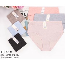 Труси жіночі 12 шт (1-3XL) коттон KiE_X3691