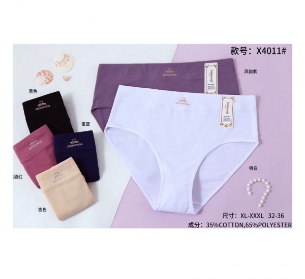 Труси жіночі 12 шт (1-3XL) поліестер KiE_X4011