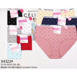 Труси жіночі 12 шт (1-3XL) коттон KiE_X4322