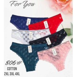 Труси жіночі, гіпюр 12 шт (2-4XL) KiE_806