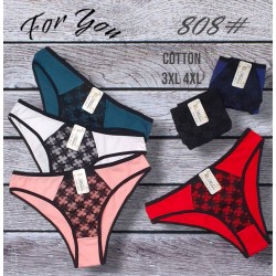 Труси жіночі, коттон 12 шт (3-4XL) KiE_808