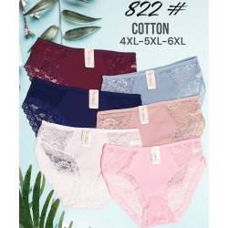 Труси жіночі, коттон 12 шт (4-6XL) KiE_822