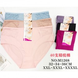 Труси жіночі 12 шт (2-4XL) коттон KiE_M1268