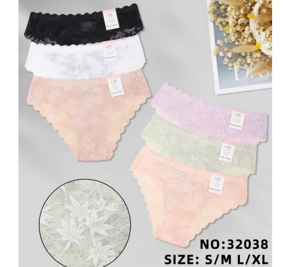 Труси жіночі 24 шт (S-XL) поліестер KiE_32038