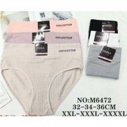 Труси жіночі 12 шт (2-4XL) рубчик KiE_M6472
