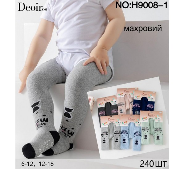 Колготи для немовлят 12 шт (6-18 міс) махра KiE_H9008-1